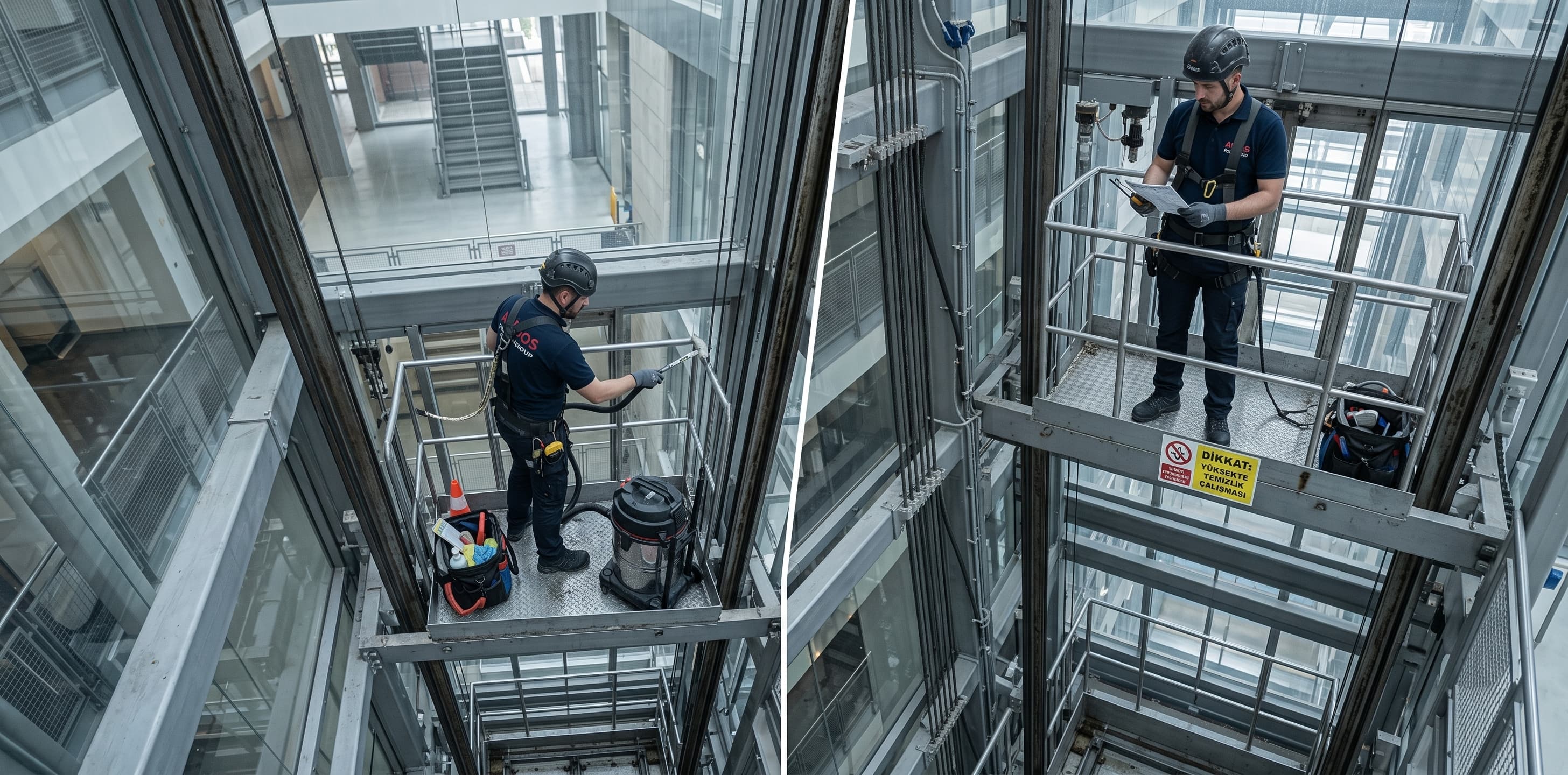 Liftschacht dieptereiniging